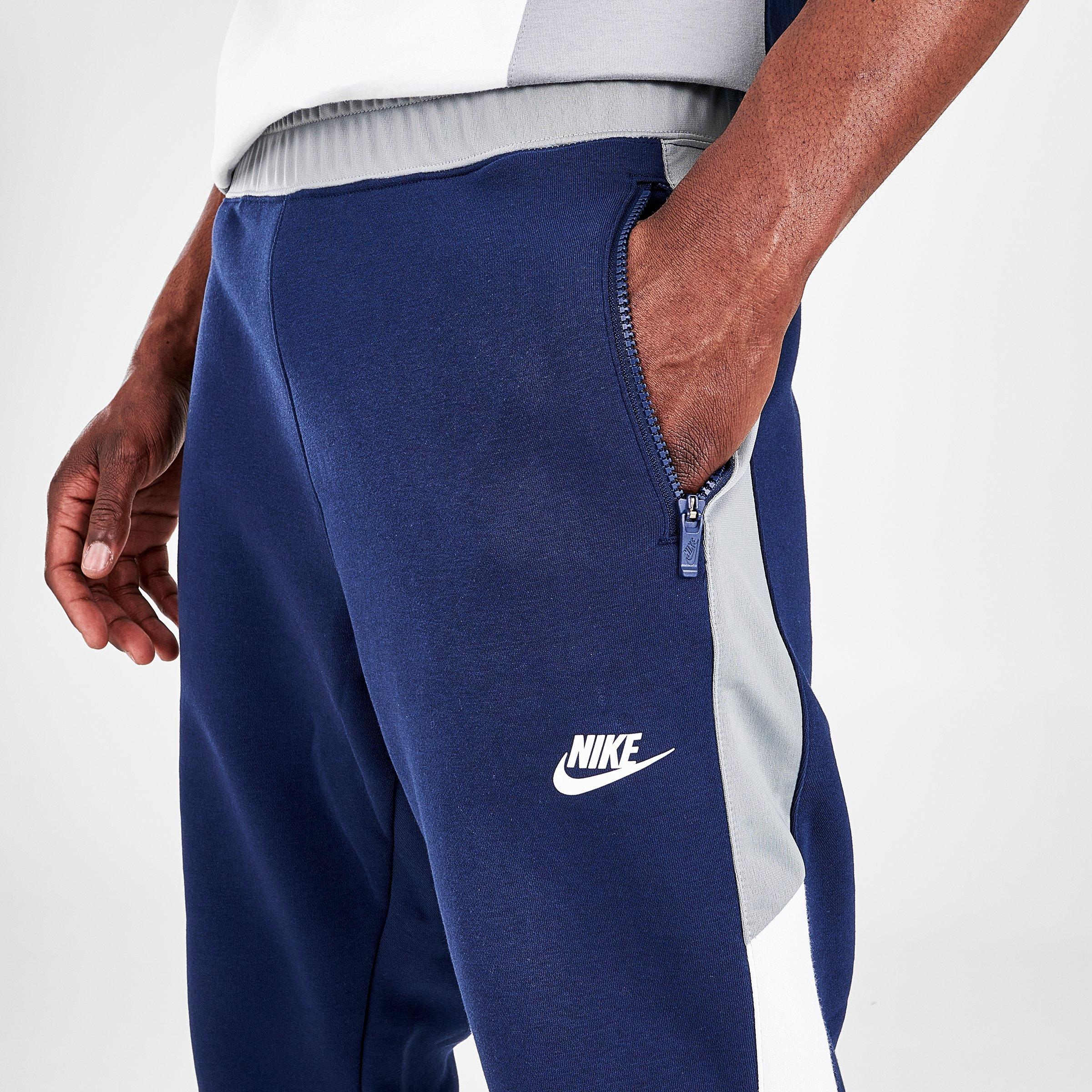 nike hybrid fleece joggers blue