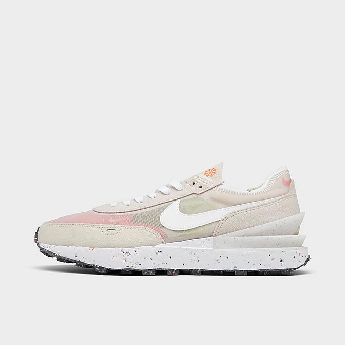 Right view of Men's Nike Waffle One Crater Casual Shoes in Cream II/Orange/Black/White Click to zoom