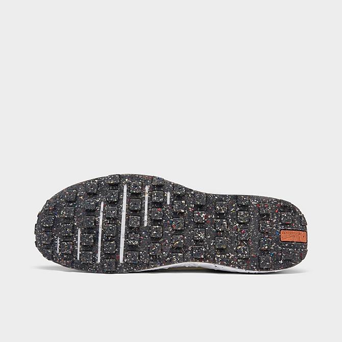 Bottom view of Men's Nike Waffle One Crater Casual Shoes in Cream II/Orange/Black/White Click to zoom
