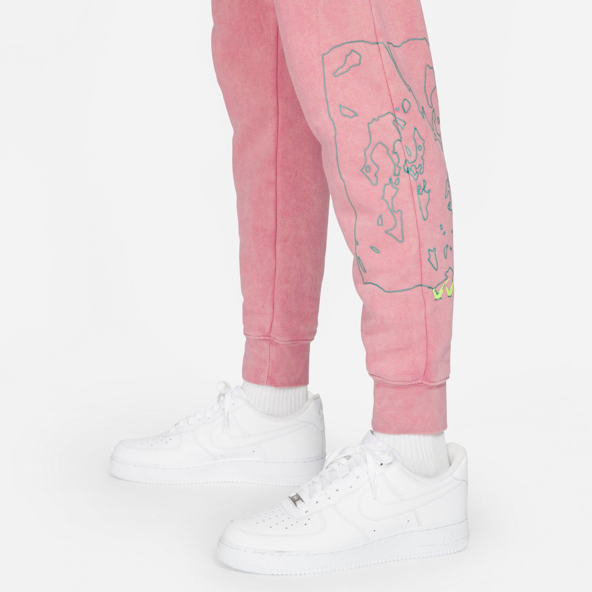 club fleece mens joggers in pink