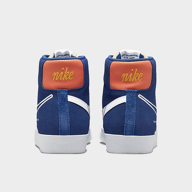Left view of Nike Blazer Mid '77 SE 50 Years Casual Shoes in Deep Royal Blue/White/Orange Click to zoom