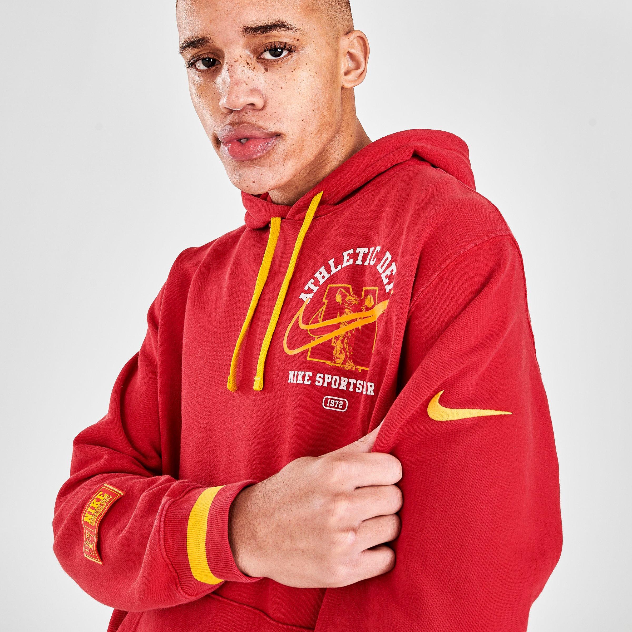 red and gold nike hoodie