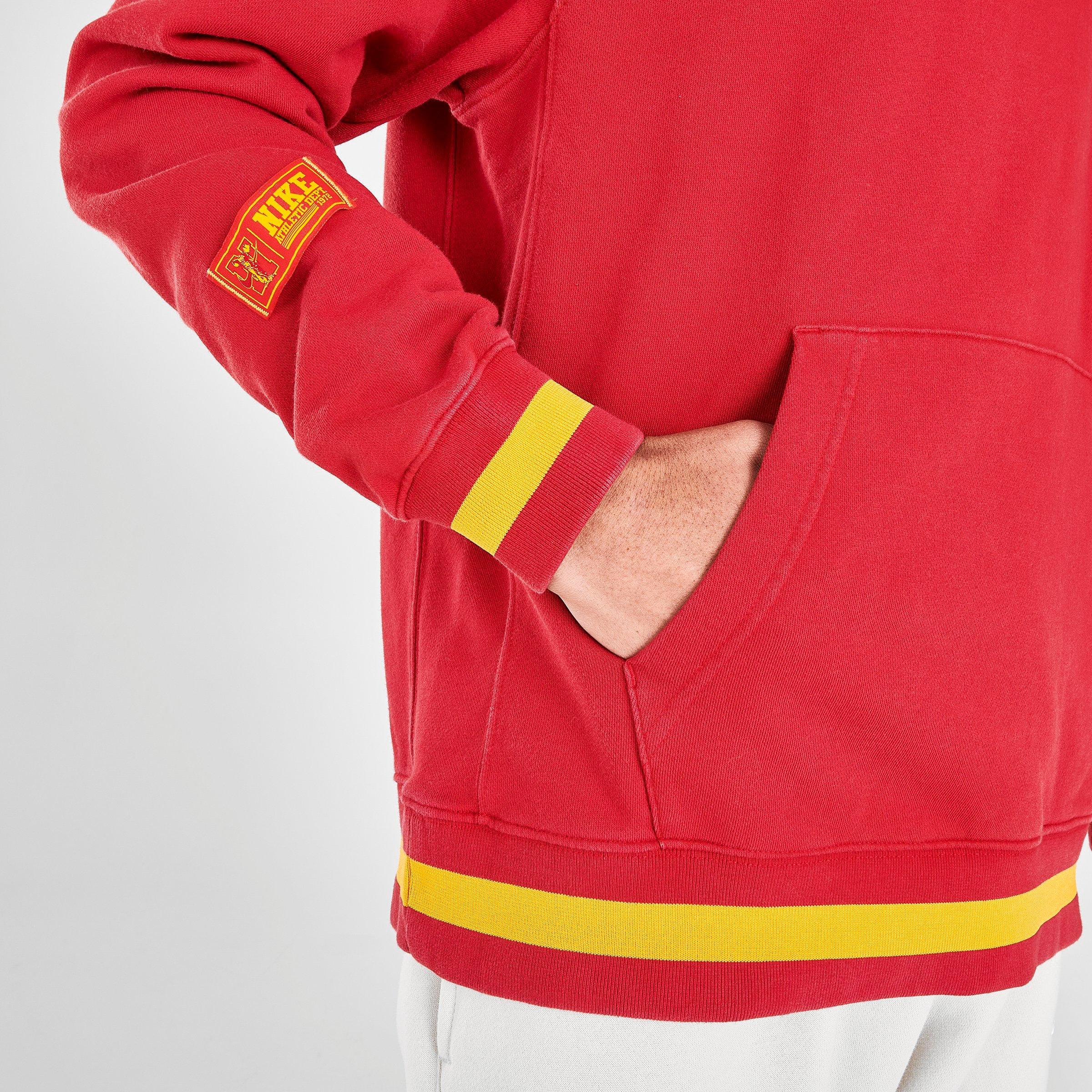 red and gold nike hoodie