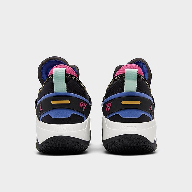 Left view of Jordan Why Not Zer0.5 Basketball Shoes in Black/Watermelon/Sapphire/Mint Foam/Sail/Solar Flare Click to zoom