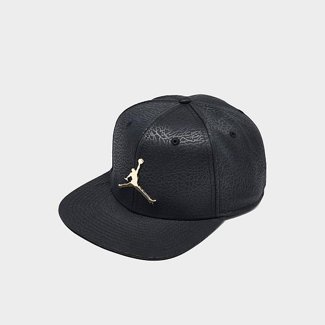 Right view of Jordan Pro Ingot Snapback Hat in Black Click to zoom
