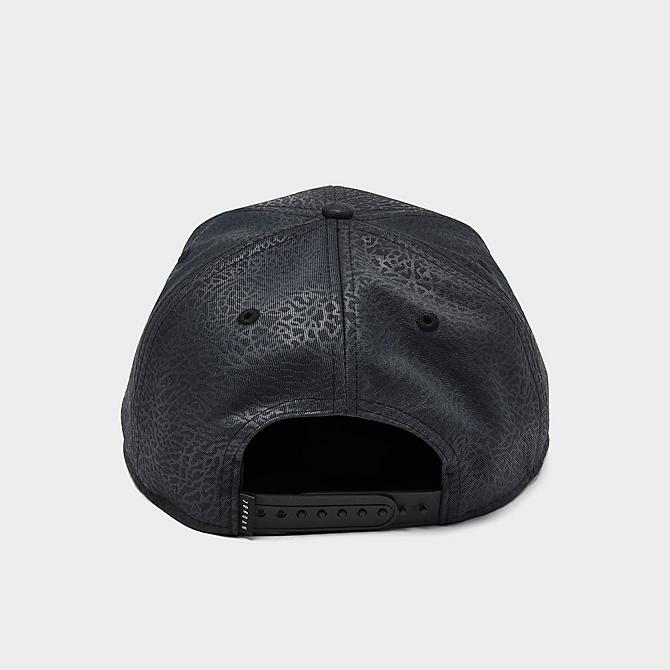 Front view of Jordan Pro Ingot Snapback Hat in Black Click to zoom