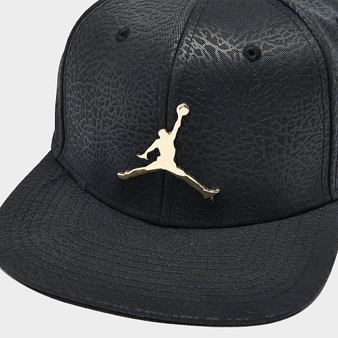 Left view of Jordan Pro Ingot Snapback Hat in Black Click to zoom