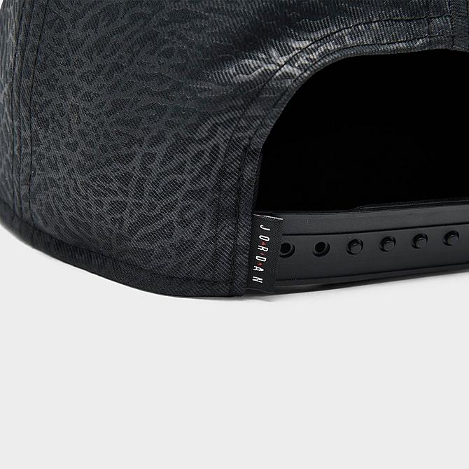 Back view of Jordan Pro Ingot Snapback Hat in Black Click to zoom
