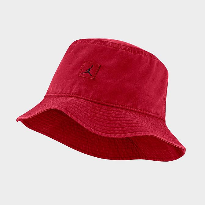 Right view of Jordan Jumpman Washed Bucket Hat in Gym Red/Black Click to zoom