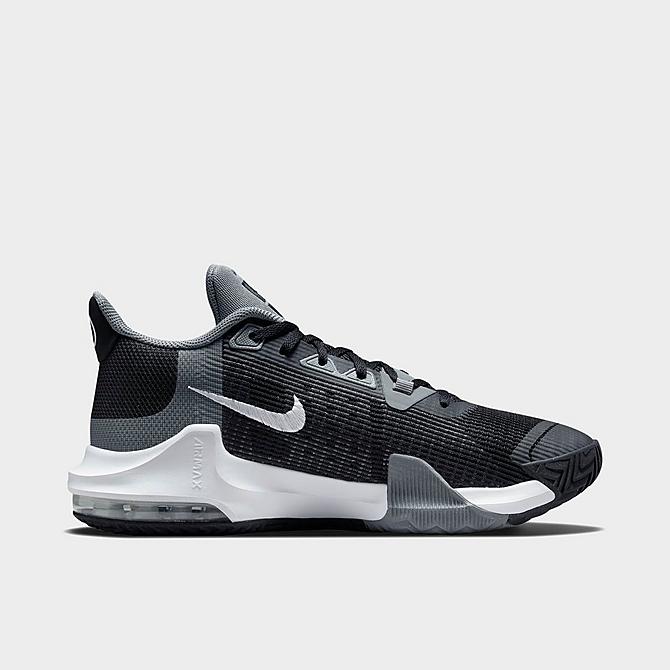 Front view of Men's Nike Air Max Impact 3 Basketball Shoes in Black/White/Cool Grey Click to zoom