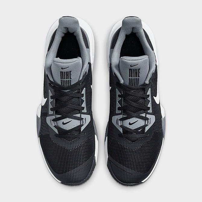 Back view of Men's Nike Air Max Impact 3 Basketball Shoes in Black/White/Cool Grey Click to zoom