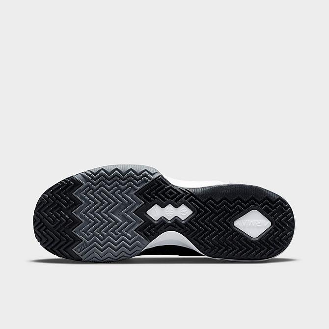 Bottom view of Men's Nike Air Max Impact 3 Basketball Shoes in Black/White/Cool Grey Click to zoom