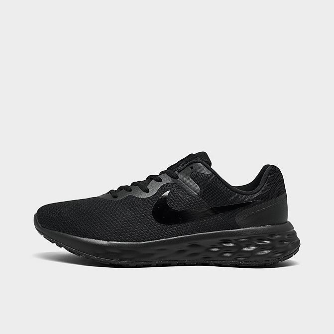 Right view of Men's Nike Revolution 6 Next Nature Running Shoes in Black/Dark Smoke Grey/Black Click to zoom