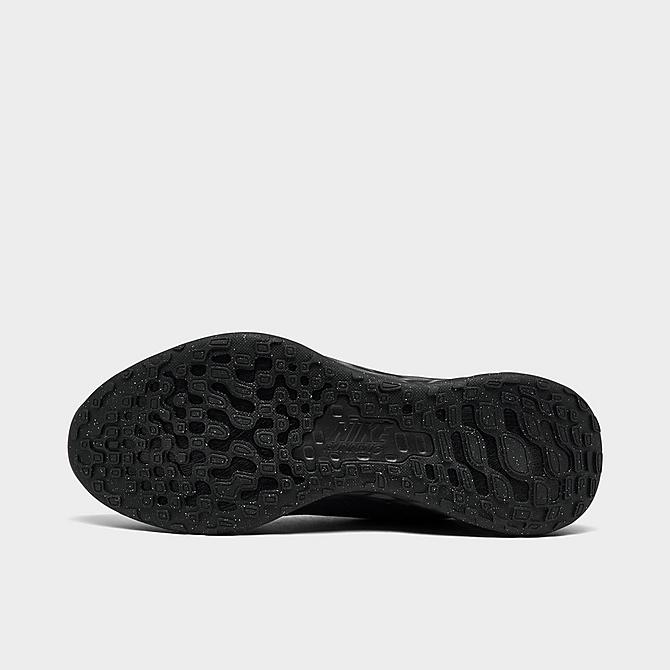 Bottom view of Men's Nike Revolution 6 Next Nature Running Shoes in Black/Dark Smoke Grey/Black Click to zoom