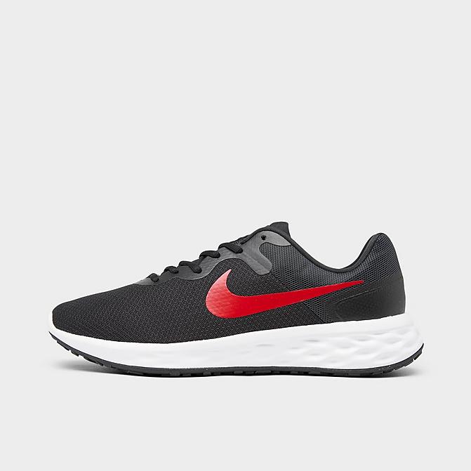 Right view of Men's Nike Revolution 6 Next Nature Running Shoes in Black/University Red/Anthracite Click to zoom