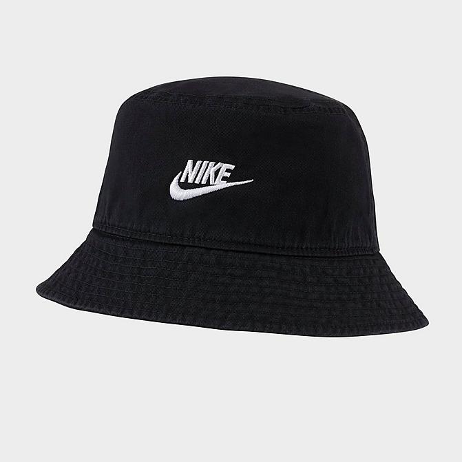 Right view of Nike Sportswear Futura Washed Bucket Hat in Black/White Click to zoom