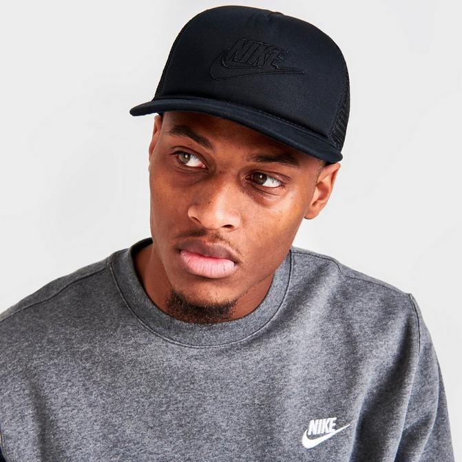 black nike trucker cap