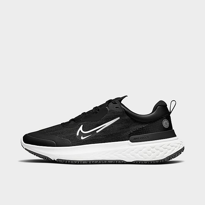 Right view of Men's Nike React Miler 2 Shield Running Shoes in Black/Off-Noir/Light Smoke Grey/Platinum Tint Click to zoom