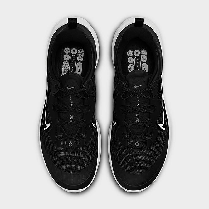 Back view of Men's Nike React Miler 2 Shield Running Shoes in Black/Off-Noir/Light Smoke Grey/Platinum Tint Click to zoom