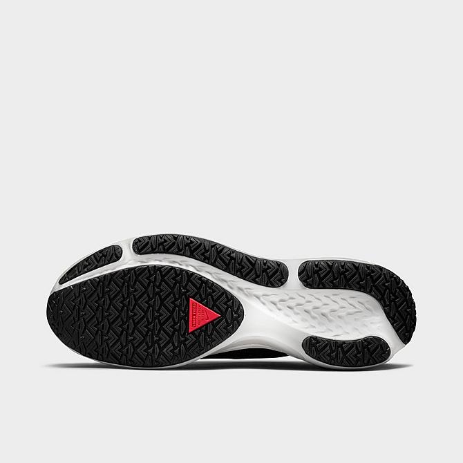 Bottom view of Men's Nike React Miler 2 Shield Running Shoes in Black/Off-Noir/Light Smoke Grey/Platinum Tint Click to zoom