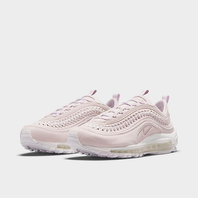 Three Quarter view of Women's Nike Air Max 97 LX Casual Shoes in Venice/White/Venice Click to zoom