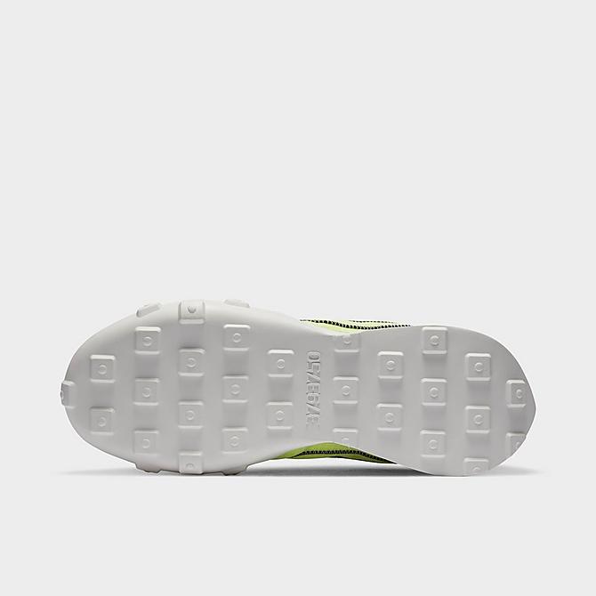 Bottom view of Women's Nike Waffle Racer 2X Casual Shoes in Summit White/Volt/Chrome/Black Click to zoom