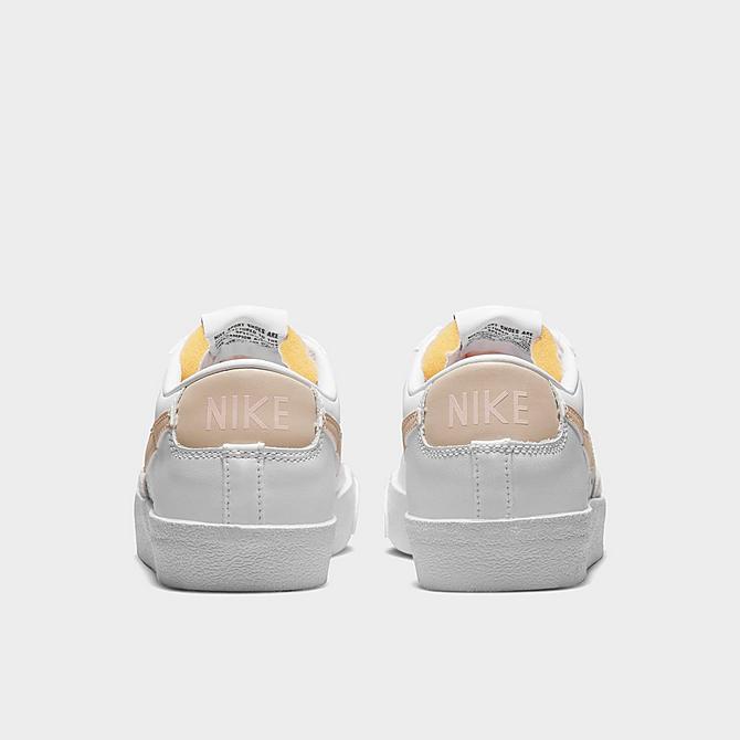 Left view of Women's Nike Blazer Low '77 Casual Shoes in White/Pale Coral/Black/Rattan Click to zoom