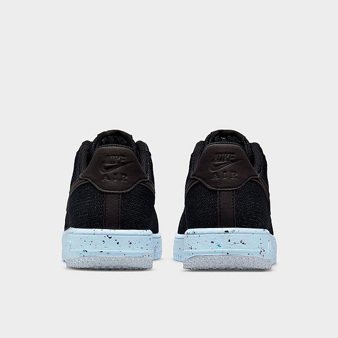 Left view of Men's Nike Air Force 1 Crater Flyknit Casual Shoes in Black/Chambray Blue/Black Click to zoom