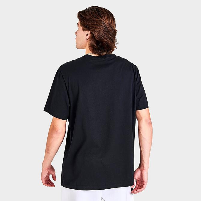 Back Right view of Nike Sportswear Icon Swoosh T-Shirt in Black/White Click to zoom