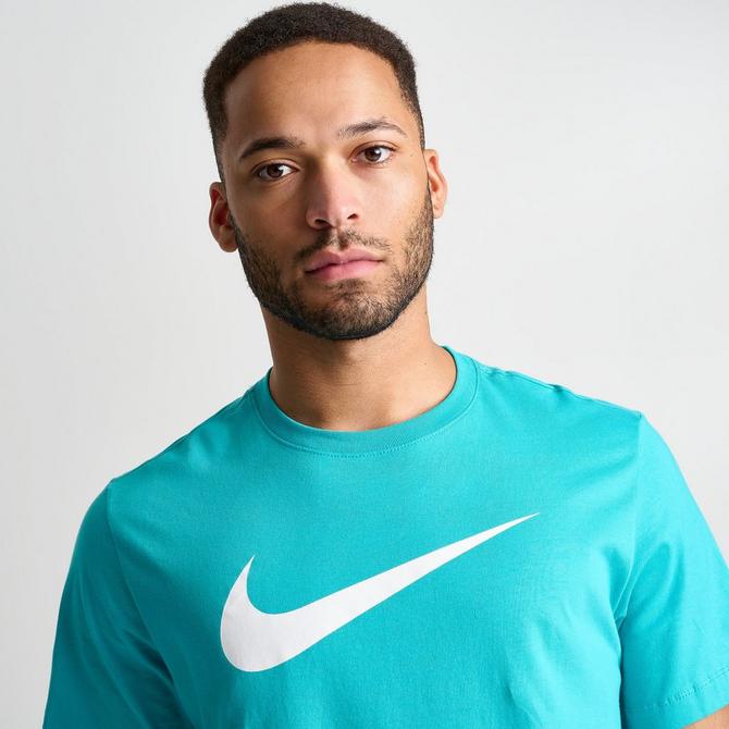 Red nike swoosh t hot sale shirt