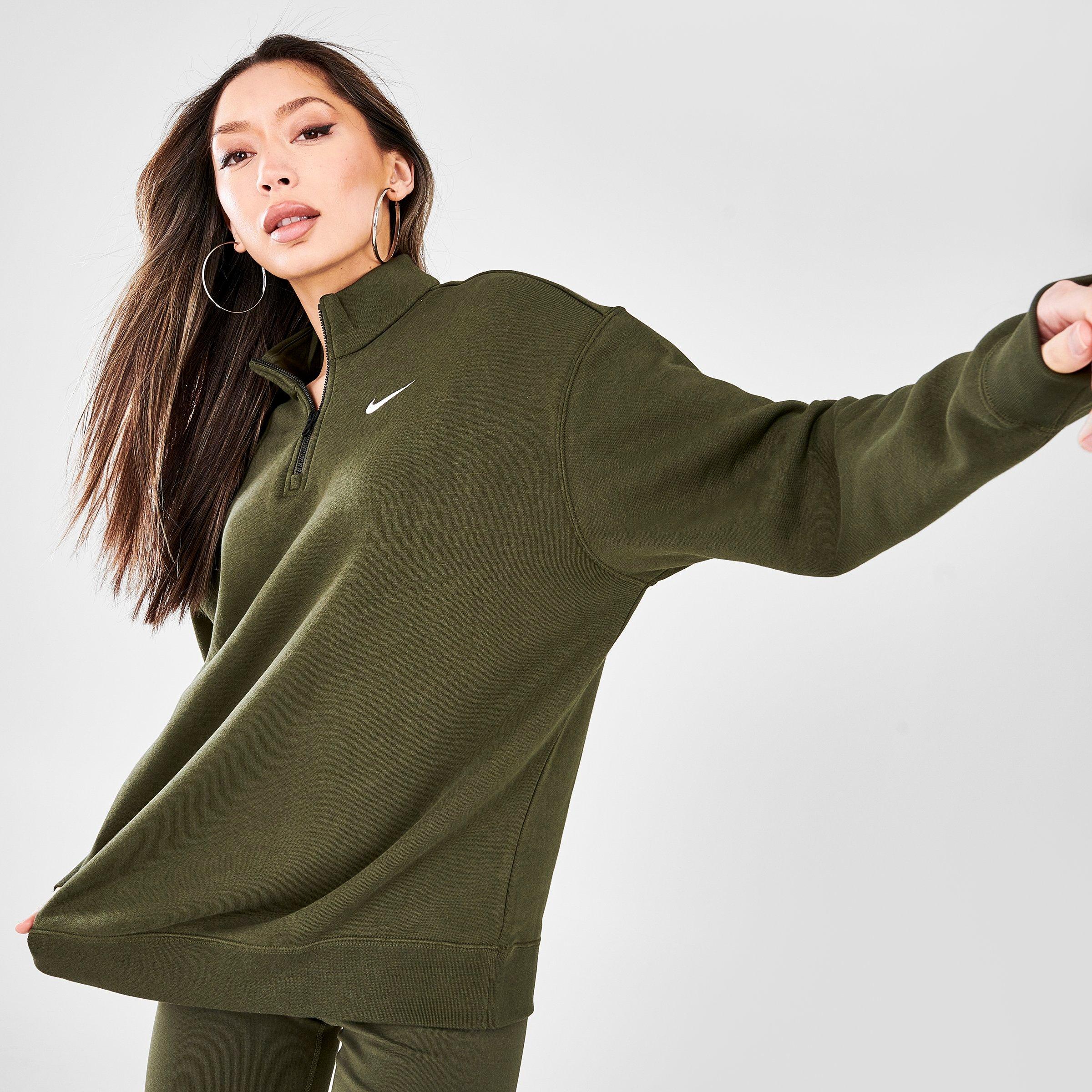 nike khaki half zip women's