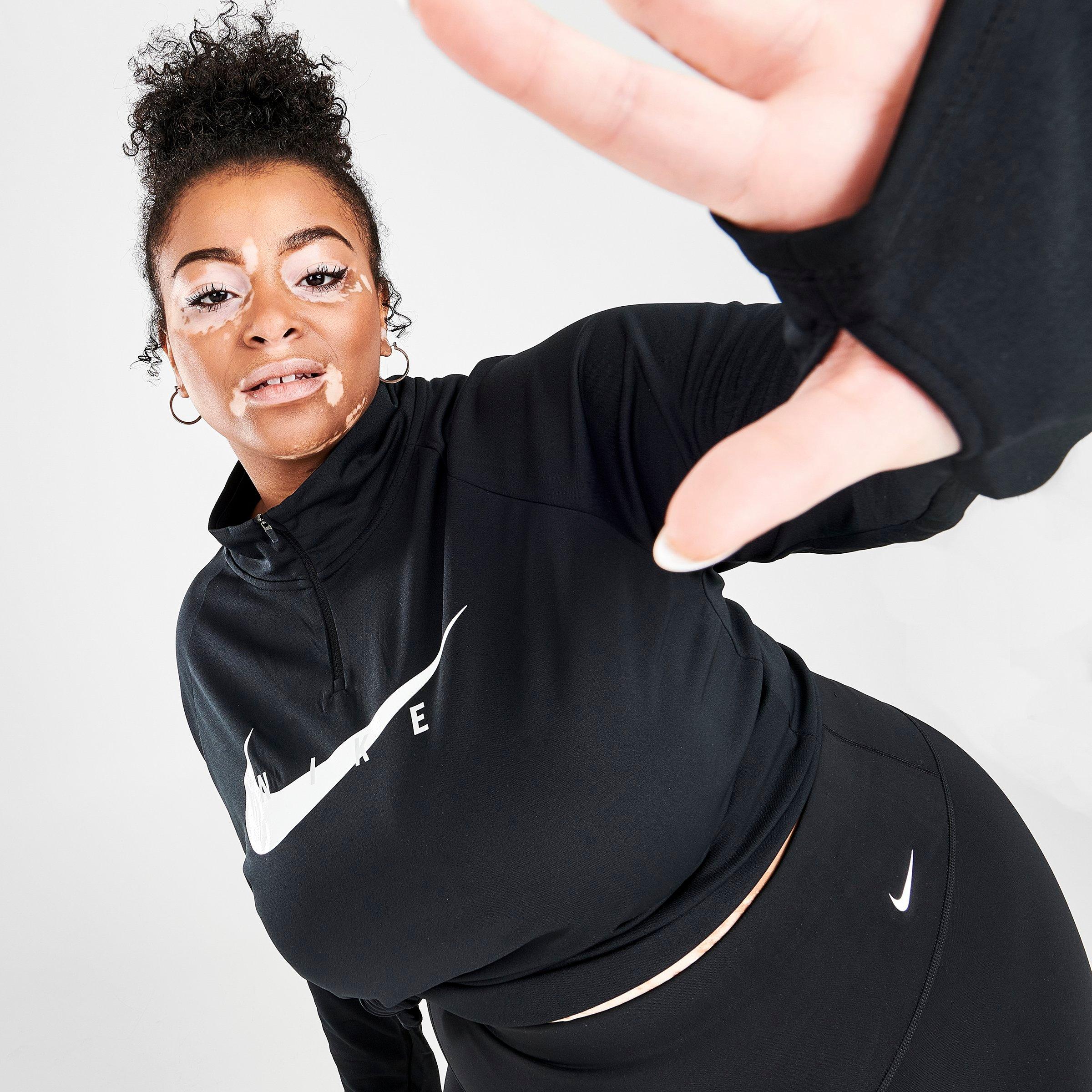 half zip run top