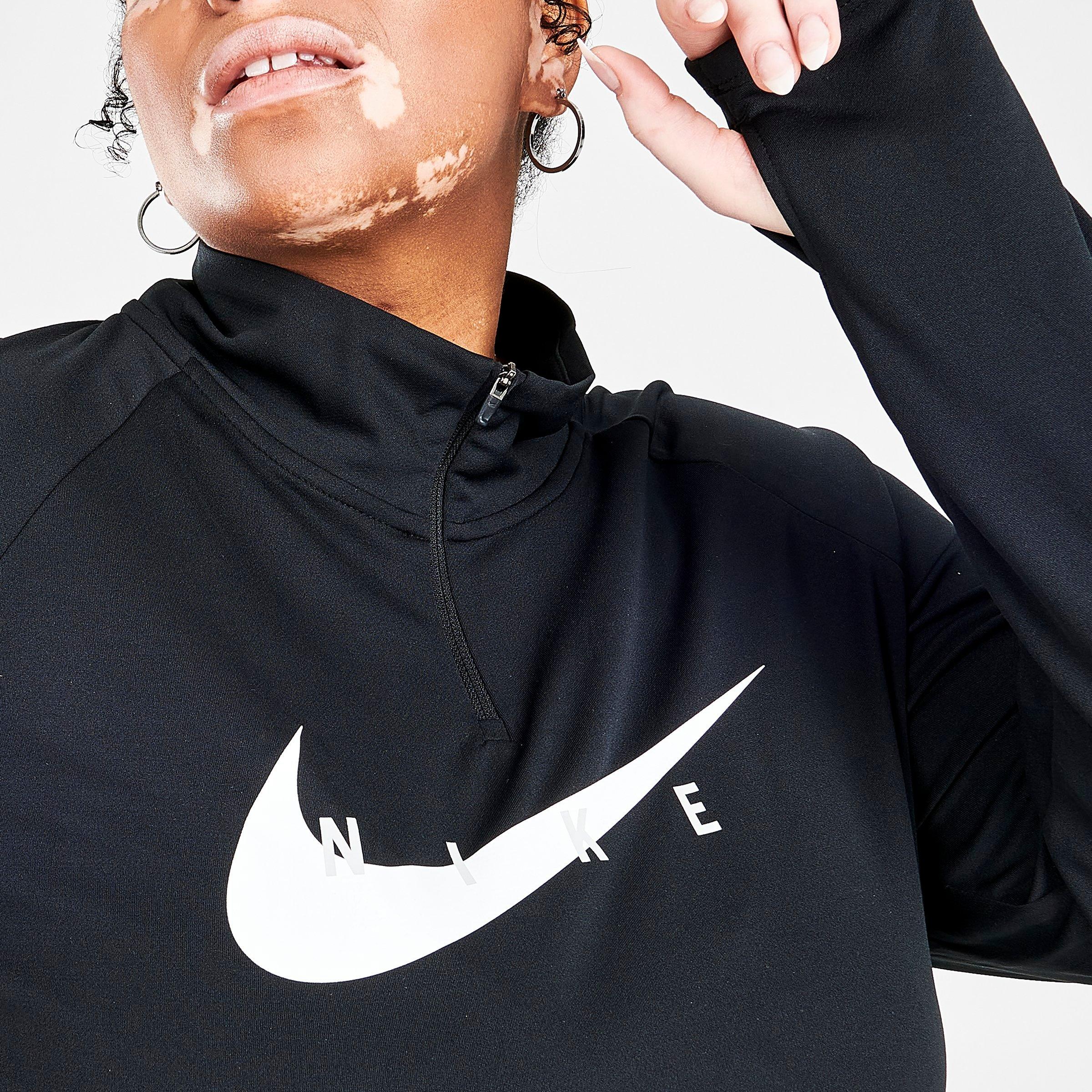 half zip run top