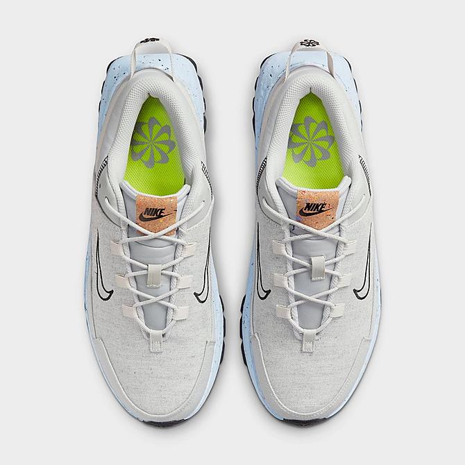 Back view of Men's Nike Crater Remixa Running Shoes in Grey Fog/Chambray Blue/Light Bone/Black Click to zoom