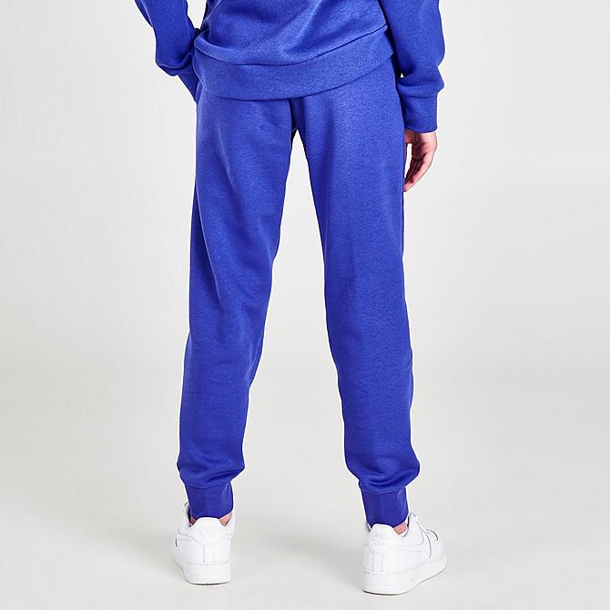 Back Right view of Girls' Nike Sportswear Club Fleece Jogger Pants in Lapis/White Click to zoom