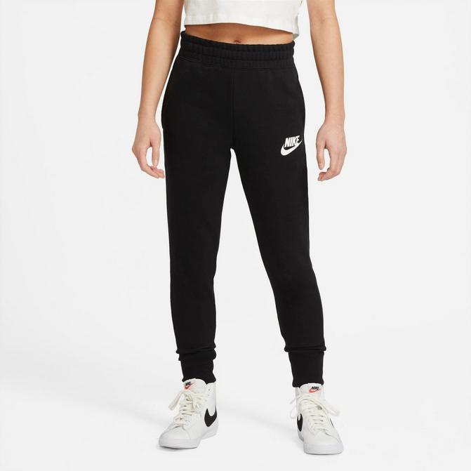 Nike Girls Joggers Fleece Sweatpants Pants Size Medium Black