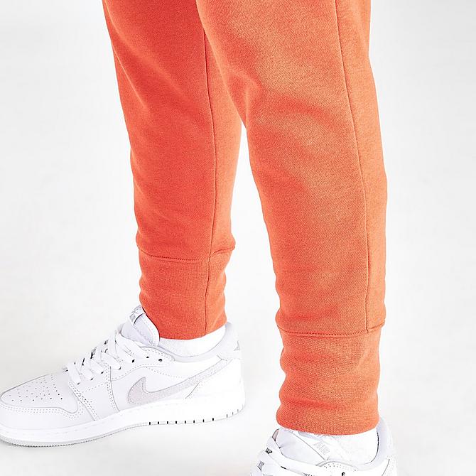 On Model 6 view of Girls' Nike Sportswear Club French Terry Jogger Pants in Sport Spice Click to zoom
