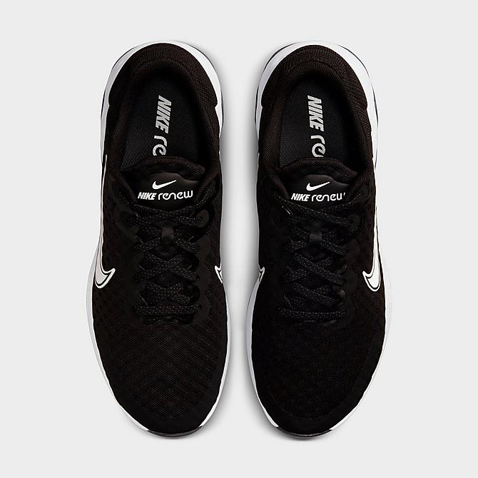 Back view of Women's Nike Renew Ride 3 Road Running Shoes in Black/White/Dark Smoke Grey/Smoke Grey Click to zoom