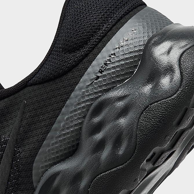 Front view of Men's Nike Renew Ride 3 Running Shoes in Black/Dark Smoke Grey/Iron Grey/Black Click to zoom