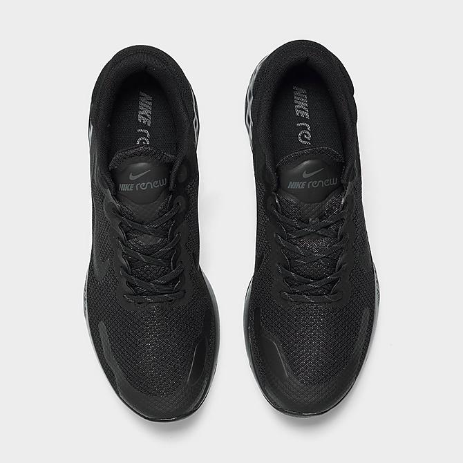 Back view of Men's Nike Renew Ride 3 Running Shoes in Black/Dark Smoke Grey/Iron Grey/Black Click to zoom
