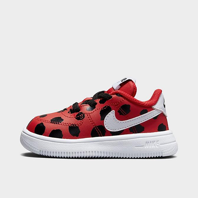 Right view of Kids' Toddler Nike Air Force 1 '18 SE Casual Shoes in University Red/White/Black Click to zoom