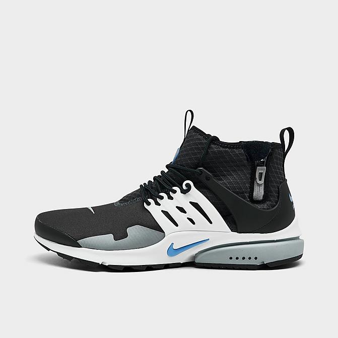 Right view of Men's Nike Air Presto Mid Utility Casual Shoes in Anthracite/Summit White/Particle Grey/University Blue Click to zoom