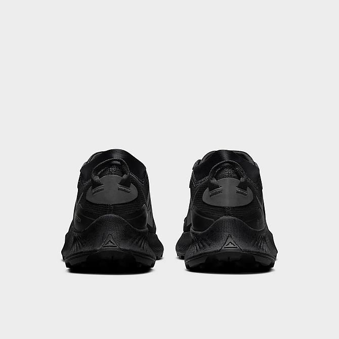 Left view of Women's Nike Pegasus Trail 3 GORE-TEX Running Shoes in Black/Black/Dark Smoke Grey/Iron Grey Click to zoom