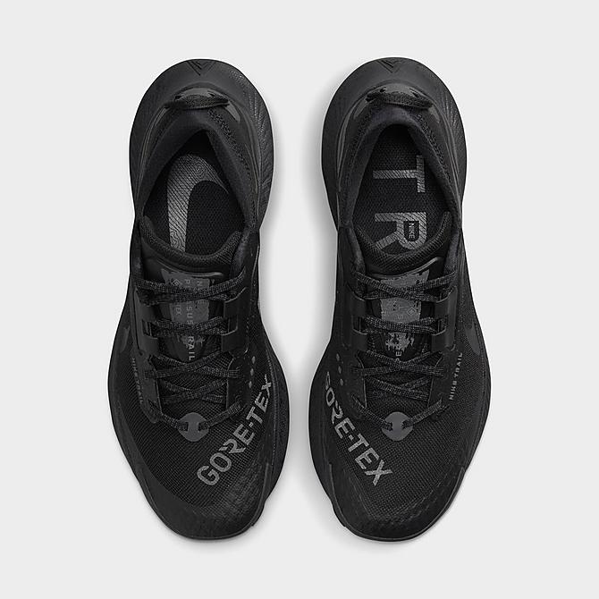 Back view of Women's Nike Pegasus Trail 3 GORE-TEX Running Shoes in Black/Black/Dark Smoke Grey/Iron Grey Click to zoom