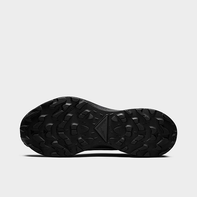 Bottom view of Women's Nike Pegasus Trail 3 GORE-TEX Running Shoes in Black/Black/Dark Smoke Grey/Iron Grey Click to zoom