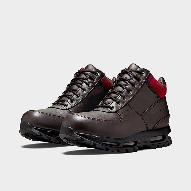 Three Quarter view of Men's Nike Air Max Goadome SE Boots in Shadow Brown/Black/Shadow Brown Click to zoom