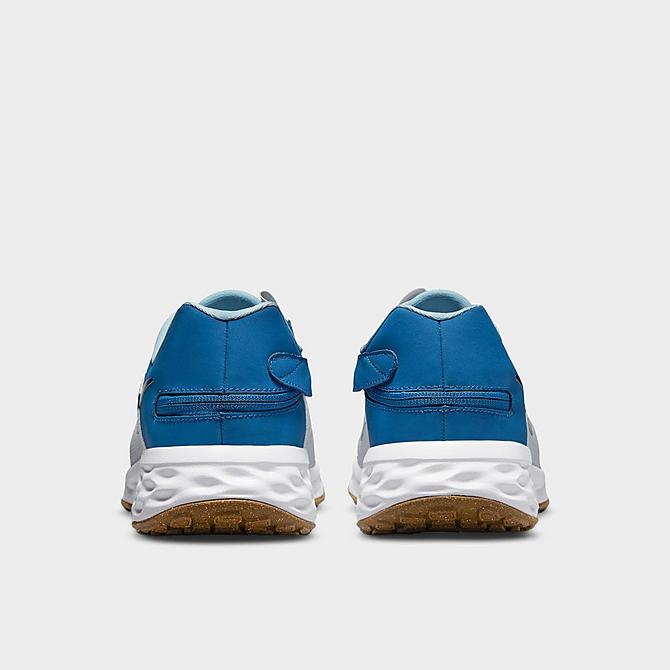 Left view of Men's Nike Revolution 6 FlyEase Next Nature Running Shoes in Pure Platinum/Dark Marina Blue/Worn Blue/Thunder Blue Click to zoom