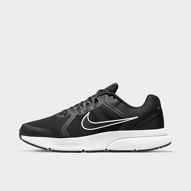 Right view of Men's Nike Zoom Span 4 Running Shoes in Black/White Click to zoom
