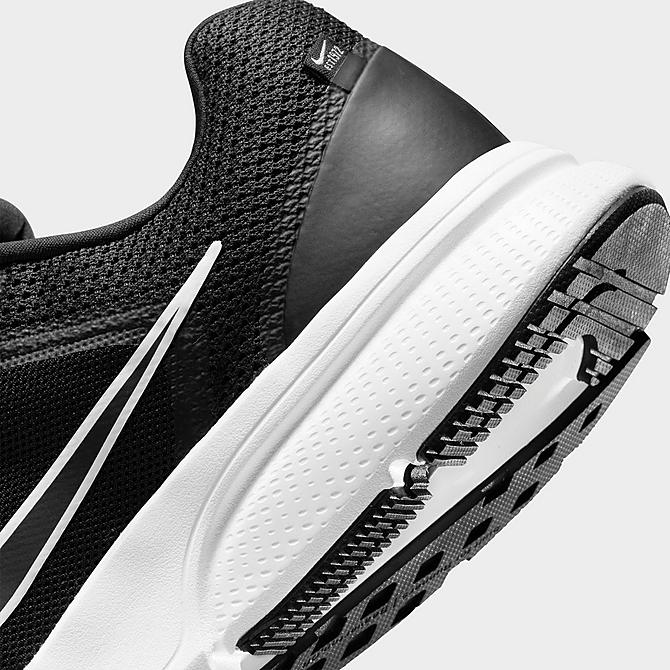 Front view of Men's Nike Zoom Span 4 Running Shoes in Black/White Click to zoom