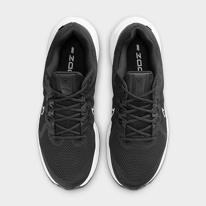 Back view of Men's Nike Zoom Span 4 Running Shoes in Black/White Click to zoom
